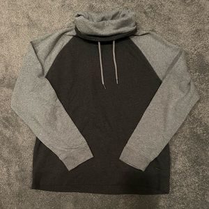 Express cowl neck sweatshirt two tone